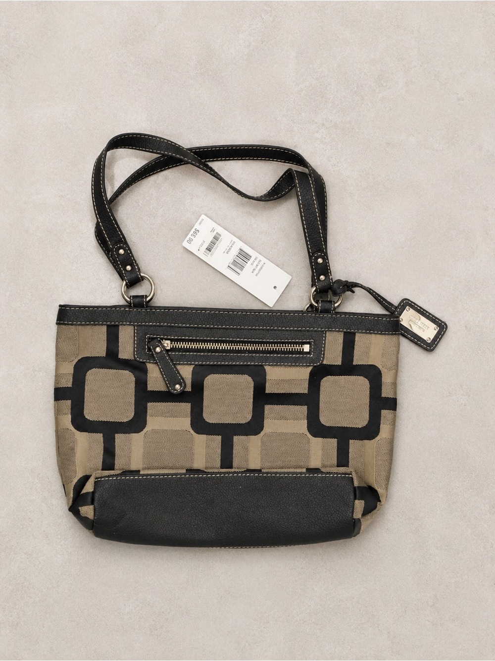 NWT Nine West Vegas Signs Geometric Tote Bag Y2K